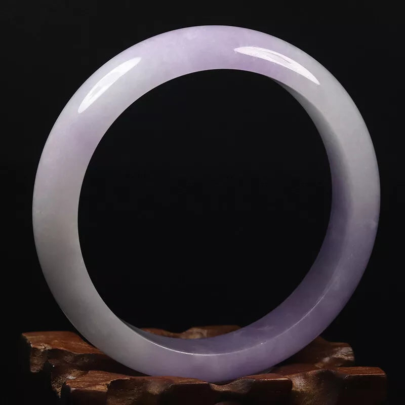 VINTAGE Large Jadeite Lavender Jade Bangle - Size 62mm Grad A Fine Jade L219 - JazzyJewelbyAmina 