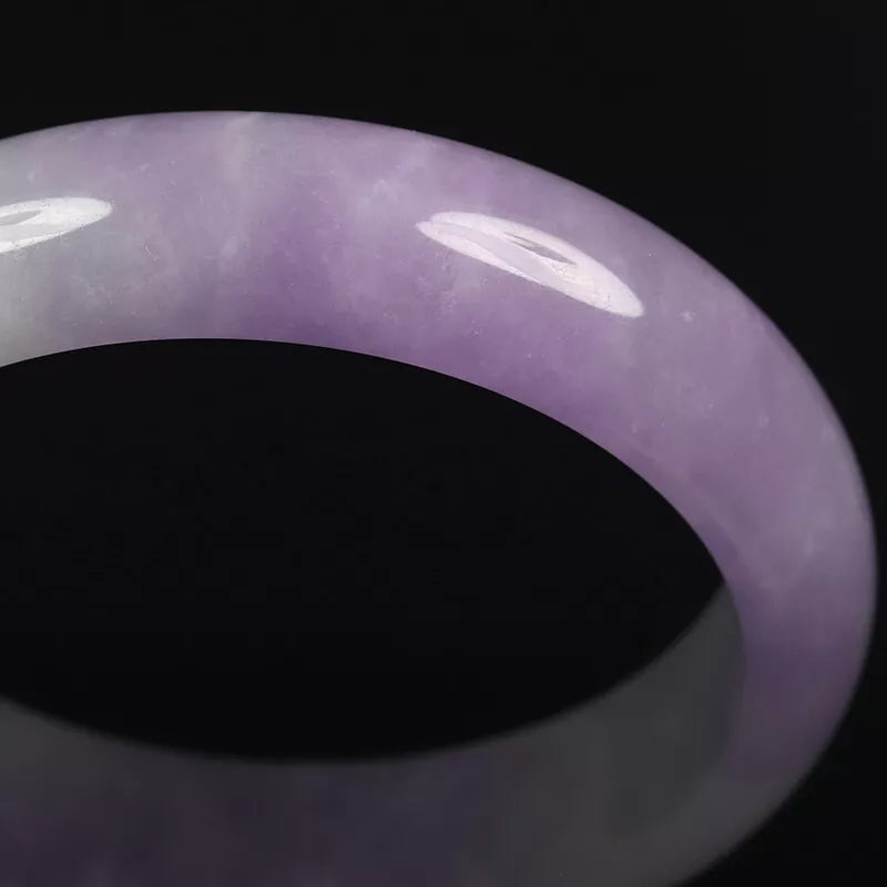 VINTAGE Large Jadeite Lavender Jade Bangle - Size 62mm Grad A Fine Jade L219 - JazzyJewelbyAmina 