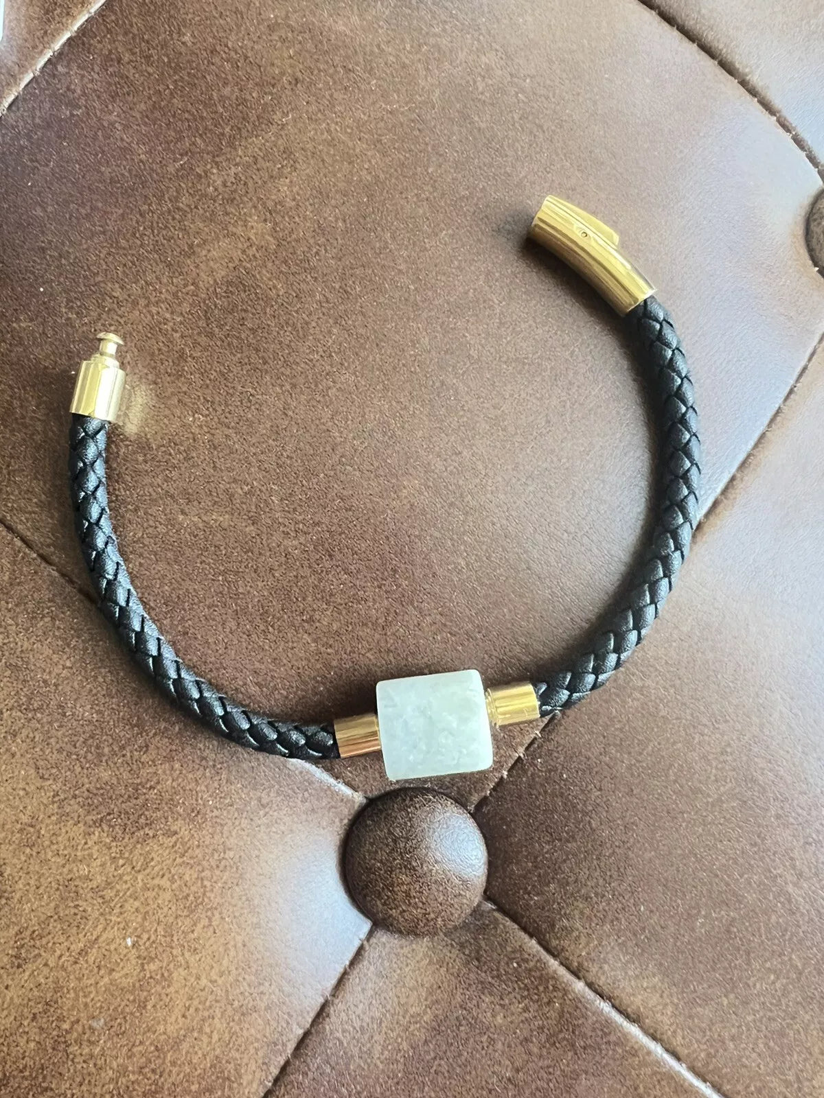 Handmade Braided Woven Chord Adjustable with a Jade Charm (from Malaysia) Prosperous Lucky Jade! - JazzyJewelbyAmina 