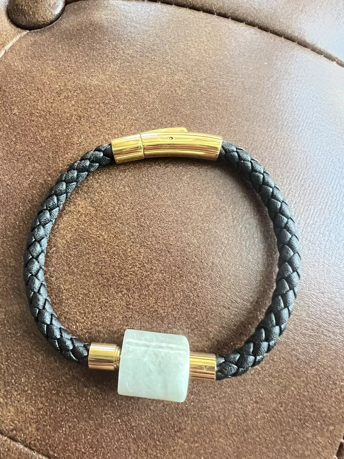 Handmade Braided Woven Chord Adjustable with a Jade Charm (from Malaysia) Prosperous Lucky Jade! - JazzyJewelbyAmina 