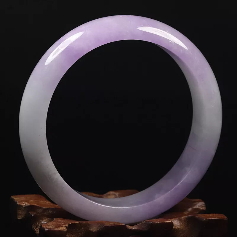 VINTAGE Large Jadeite Lavender Jade Bangle - Size 62mm Grad A Fine Jade L219 - JazzyJewelbyAmina 