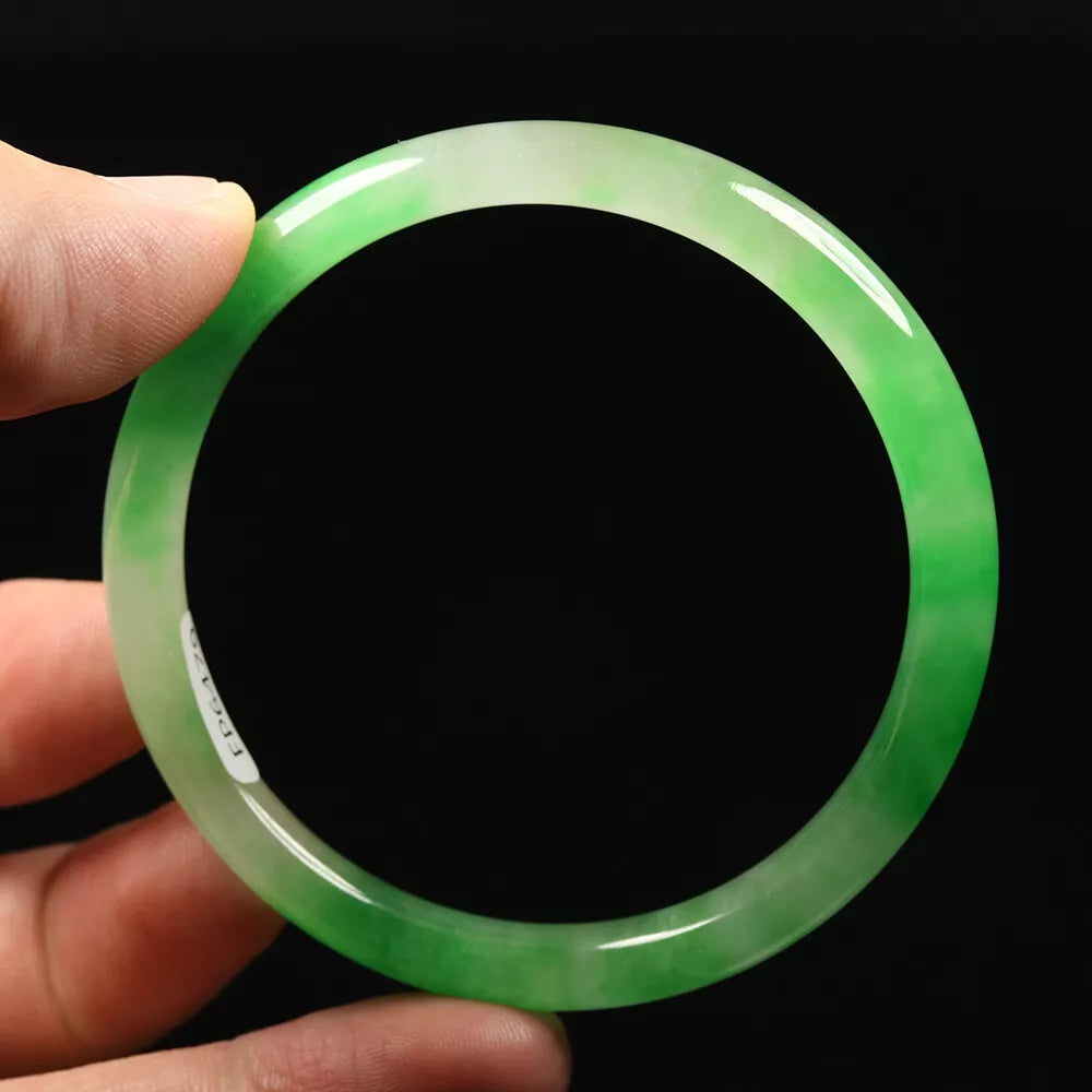 VINTAGE Icy Jadeite Jade Bangles 100% Authentic -  Available in a Variety of Sizes - JazzyJewelbyAmina 