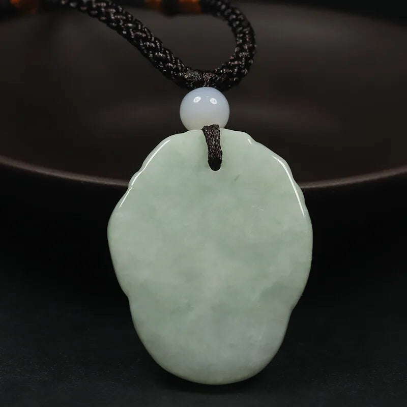 VINTAGE Handmade Jadeite Green (pale) Jade Pendant Dragon Lunar New Year - JazzyJewelbyAmina 
