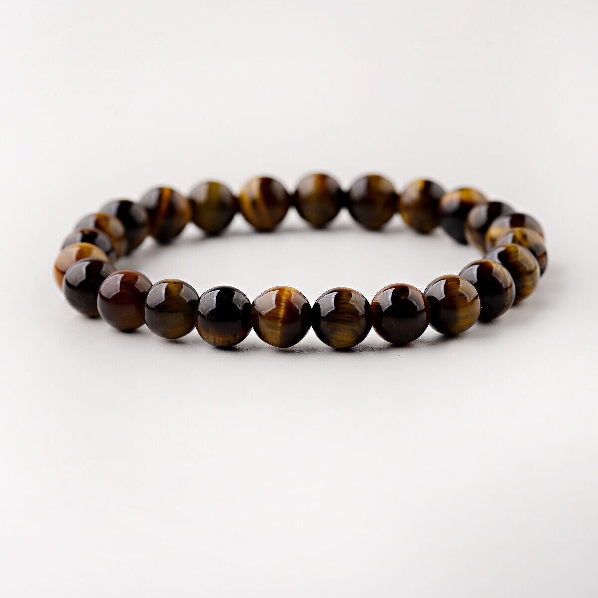 Handmade Tiger's Eye Mala Stretch Bracelet for Men/Women - Sacral Chakra - JazzyJewelbyAmina 