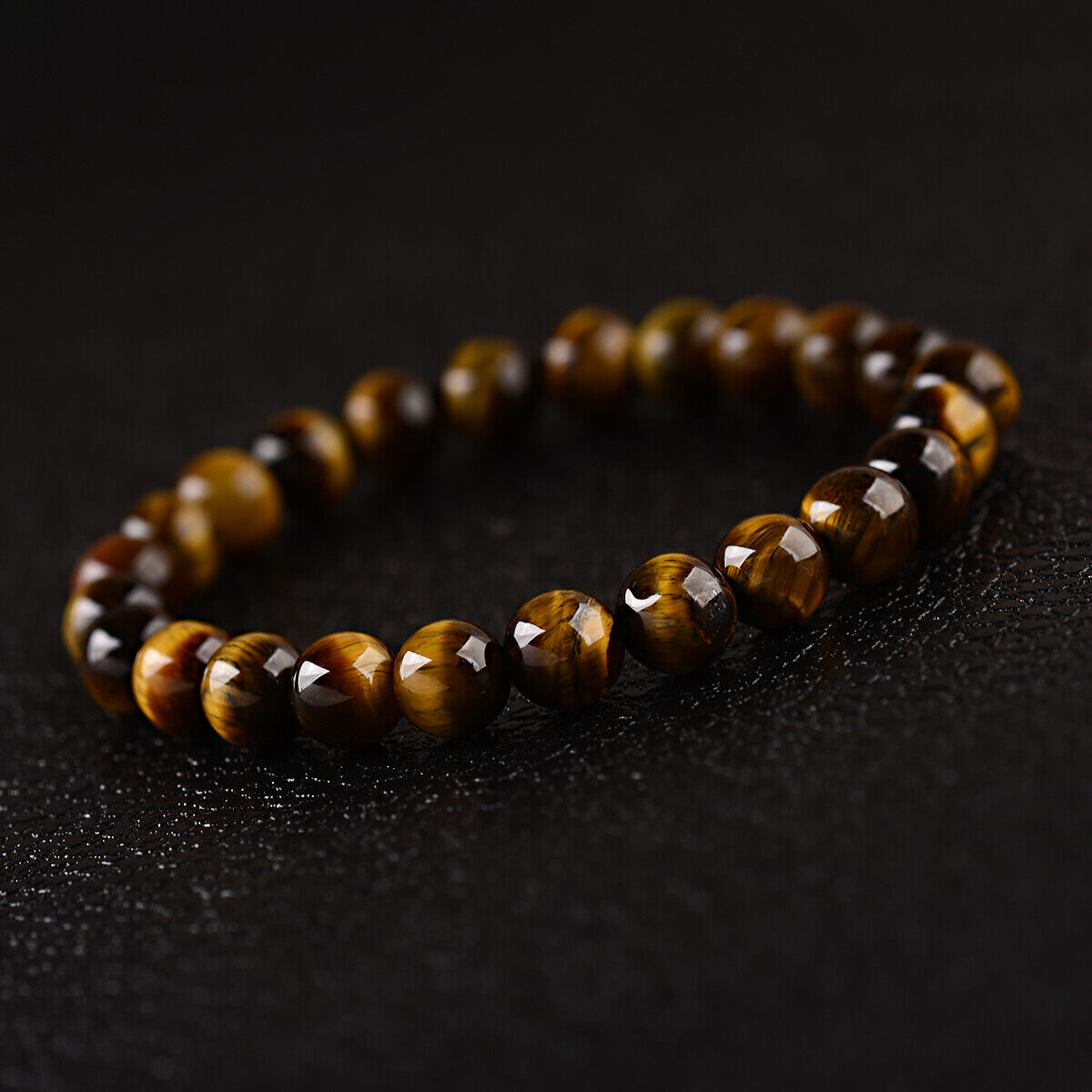 Handmade Tiger's Eye Mala Stretch Bracelet for Men/Women - Sacral Chakra - JazzyJewelbyAmina 